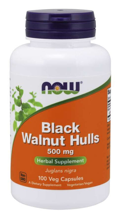 Now Foods Svarta Valnötsskrov (Black Walnut Hulls) 500mg – 100 kapslar