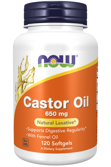 Now Foods Castor Oil 650 mg 120 softgels