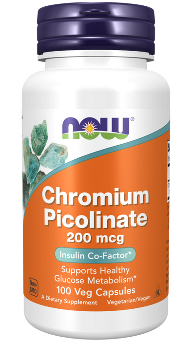 Now Foods Chromium Picolinate 200 mcg vegkapslar