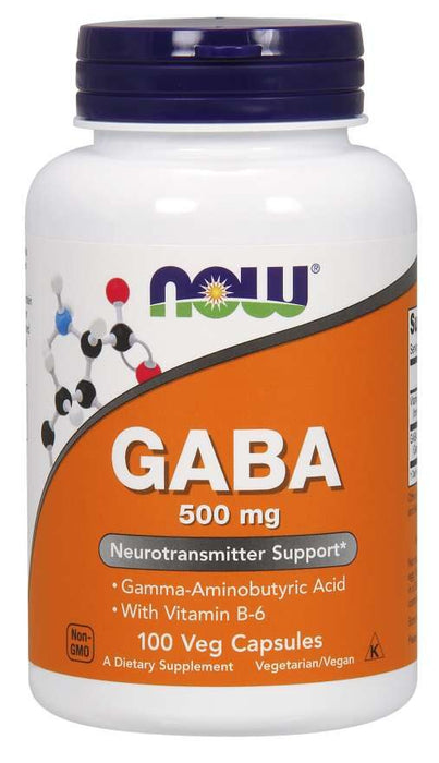 Now Foods GABA 500 mg 100 vegkapslar