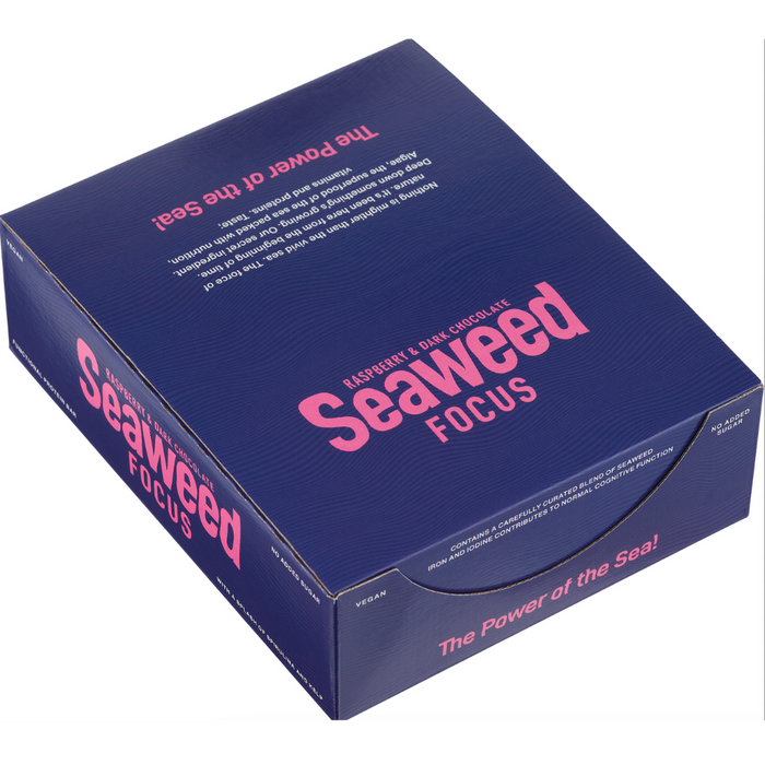 Seaweed Bars Seaweed Focus Protein Bar Raspberry 50g 12-pack