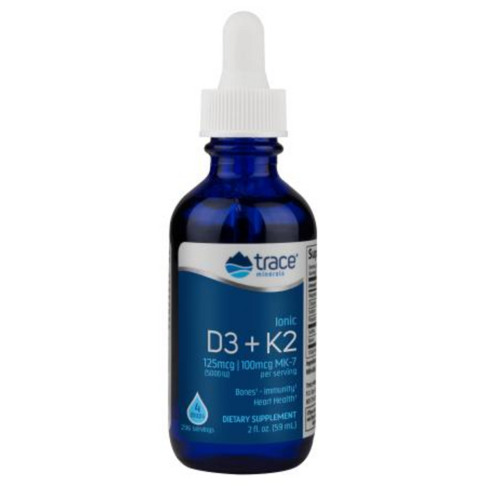 Trace Minerals Ionic D3 + K2 Drops 2 oz 59ml
