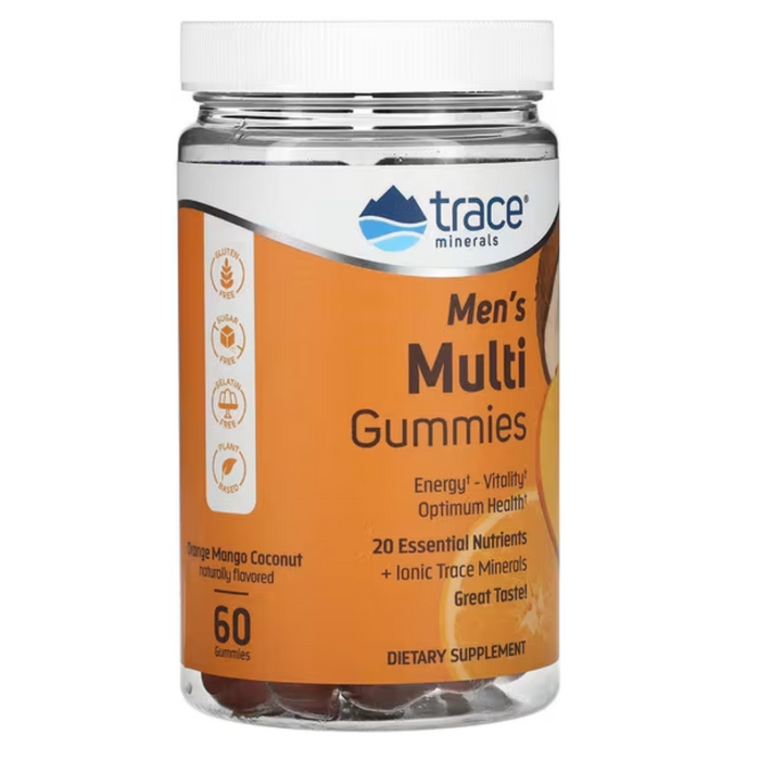 Trace Minerals Men's Multi Gummies, orange mango coconut 60st