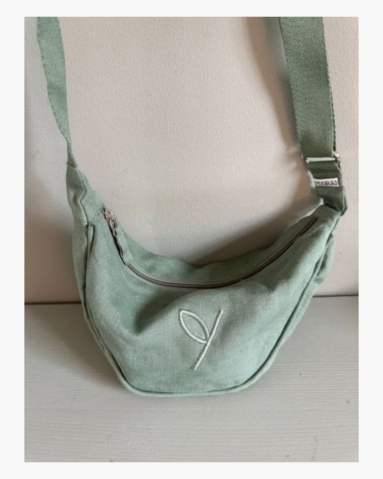 Yogiraj Väska Sling bag organic linen, Moss green