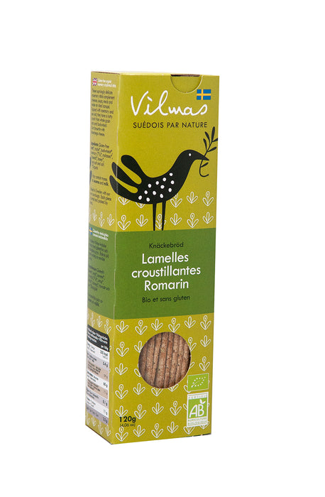 Vilmas Swedish Organic Rosmarin Knäckesticks 120g