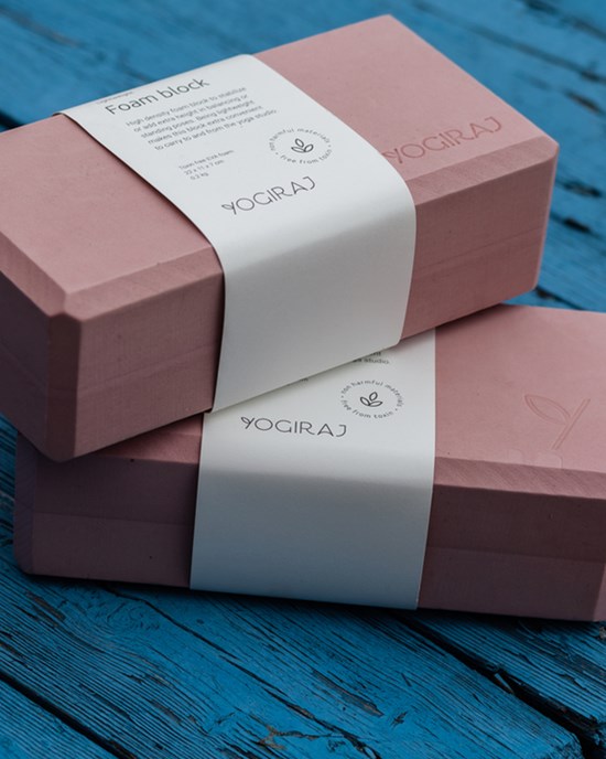 Yogiraj Yoga block Light weight foam, Heather Pink