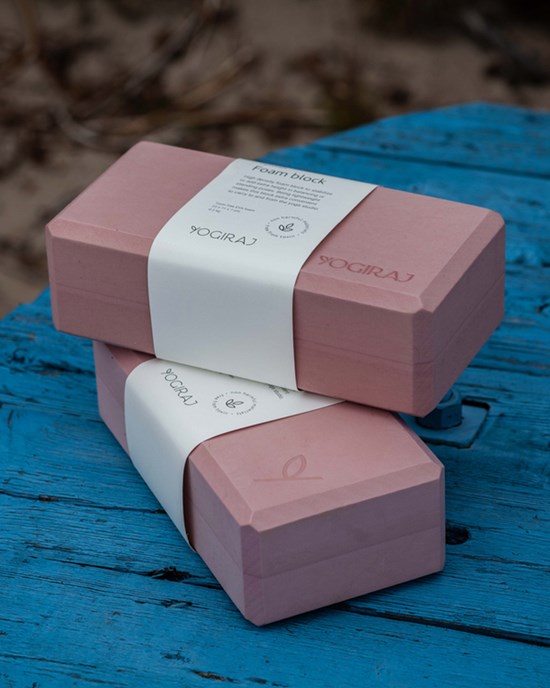 Yogiraj Yoga block Light weight foam, Heather Pink