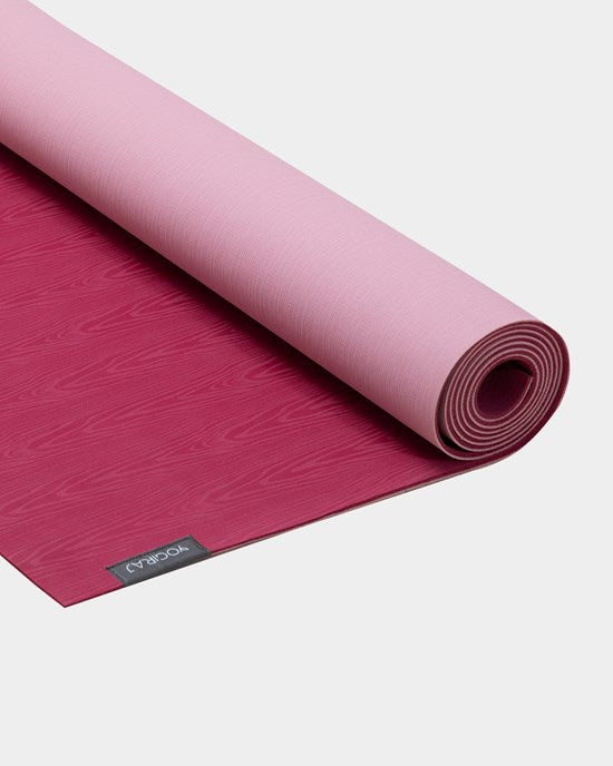 Yogiraj Yogamatta Organic Lite mat 4 mm, Raspberry Red/Heather Pink