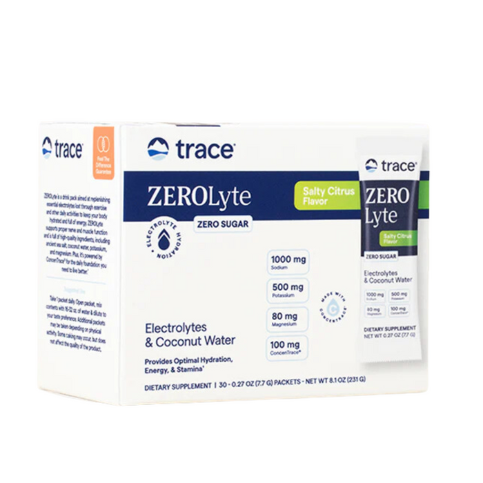 Trace Minerals ZEROLyte Electrolyte Drink Mix Salty Citrus 30 pack